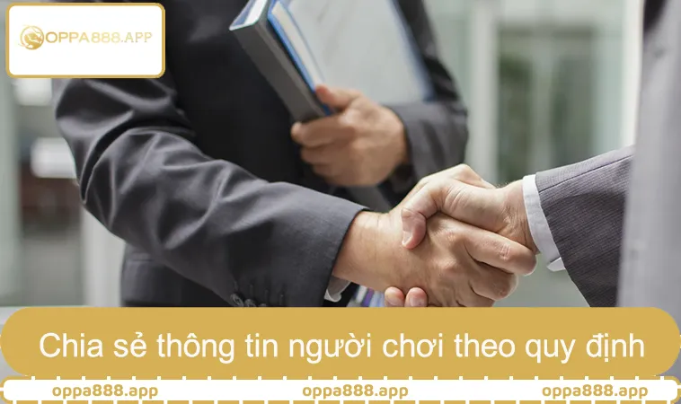 Chia sẻ thông tin người chơi bảo mật theo quy định